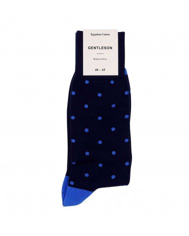 CHAUSSETTES A POIS BLEU -...