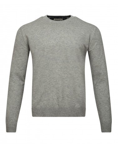 Pull laine Mérinos de luxe pour homme - gris ou bleu → GENTLESON Taille S  Couleur Gris